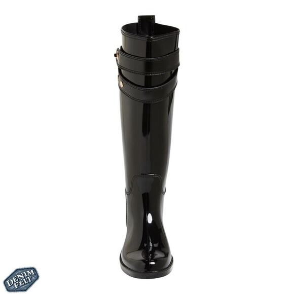 COACH Women’s ‘Talia' Black Waterproof Tall Designer Rain/Snow Boots | NEW!! - Picture 8 of 16